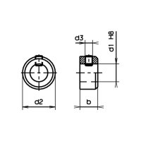 Stellringe DIN 705A-Stahl mit Gewindestift 4/8 | 20...