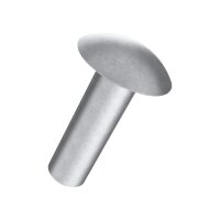 Flachrundnieten DIN 674-Aluminium 2x5 | 1000 Stück...