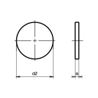 Scheiben ohne Loch DIN 522A-rostfrei A2 80x3 | 25...