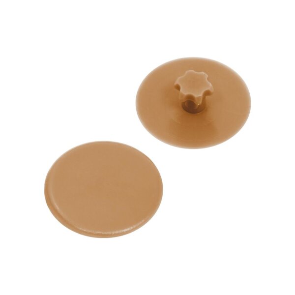 Universal Abdeckkappen zu T25 Kunststoff Braunbeige | 500 Stück je Packung