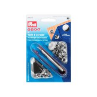 PRYM Druckknopf anschraubbar silberfarbig | 5 Stück...