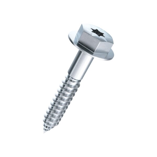 Sechskant-Holzbauschrauben T30/SW13 Stahl znb 8x40 | 100 Stück je Packung