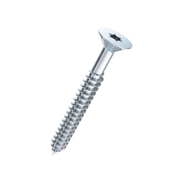 Senk-Spanplattenschr. T mit Schaft u.Fräsrippe St znb 5x90 | 200 Stück je Packung