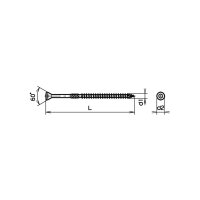 Twist-K Linsensenkschrauben 60° In6-Rd EStahl 4,5x60...