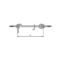 Fensterhaken Stahl verzinkt blau 5x140 | 50 Stück je...