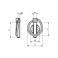 Klappsplinten mit rundem Federring Stahl znb 4,5 No 1 |...