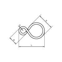 bestaPAC Haken S-Form vernickelt 1.2x18 | 10 Stück...
