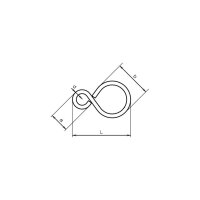 bestaPAC Haken S-Form vernickelt 2.5x30 | 10 Stück...