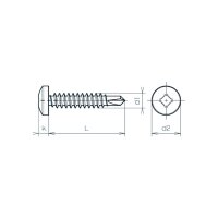 bestaPAC Blechbohrschraube Linsenkopf H verzinkt 3.5x9.5...