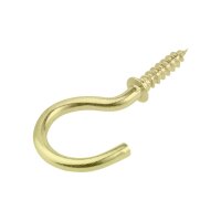 bestaPAC Hakenholzschraube mit Rosette vermessingt 2.3x12...