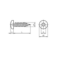 bestaPAC Blechschraube Linsenkopf Z rostfrei 3.5x32 | 10...