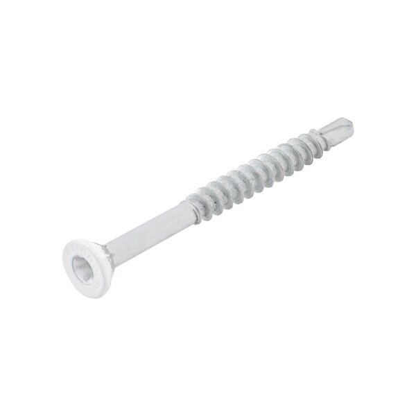 Senk-Holzbohrschrauben T15 Stahl znb/Kopf RAL 9010 4x30 | 1000 Stück je Packung
