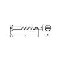 Halbrund-Holzschrauben mit Schlitz DIN 96-Stahl znb 3,5x50 | 200 Stück je Packung