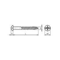 Halbrund-Holzschrauben Kombi-KS Z Stahl znb 3,9x280/50 |...
