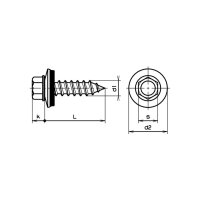 Sechskant-Fassadenschrauben 1.4301 Typ A 6,5x32 | 100...