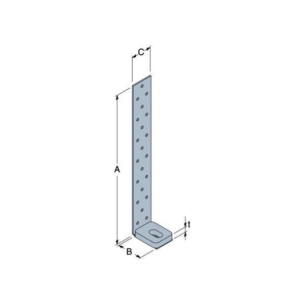 SST Winkelverbinder Typ AH Stahl feuerverzinkt 614×54×40×4 | 25 Stück je Packung
