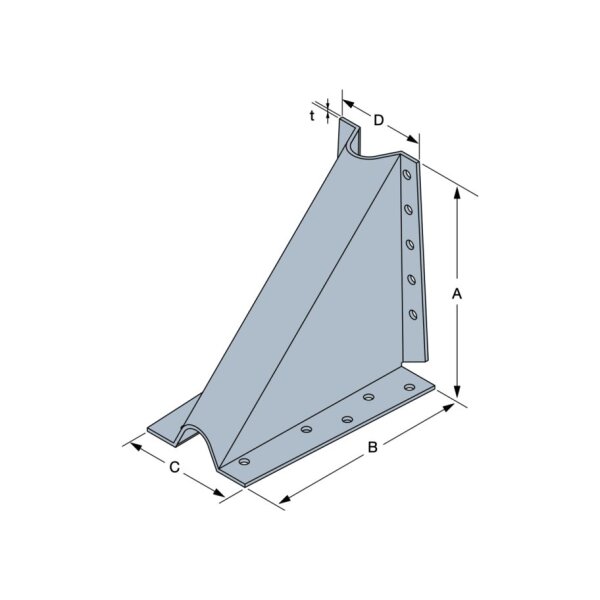 SST Knaggen Stahl feuerverzinkt 90×90×65×2 | 50 Stück je Packung