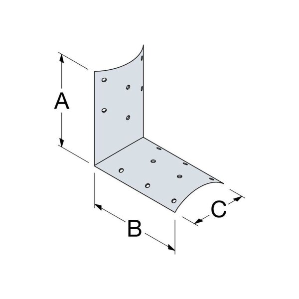 SST Rundholzverbinder Stahl feuerverzinkt 123×123×74×1,5 | 100 Stück je Packung