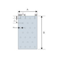 SST Lochblech Stahl feuerverzinkt 60x160x1,5 | 50...
