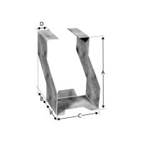 SST Gerberverbinder Typ G Stahl feuerverzinkt 202x122x2 |...