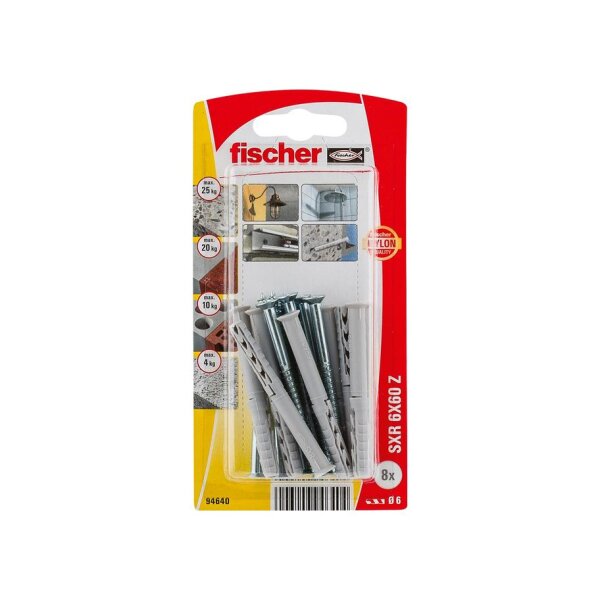 fischer SB Langschaftdübel SXR 6X60 Z | 5 Stück je Packung