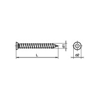 Senk-Fenstermontageschrauben T30 Stahl znb 7,5x182 | 100...