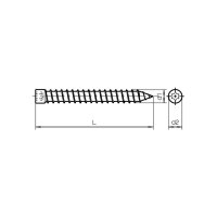 Zyl-Fenstermontageschrauben T25 Stahl znb 7,5x102 | 100...