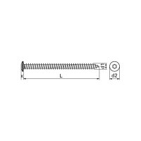Flanschkopf Fenstermontageschrauben T30 St geh znb 7,5x82...