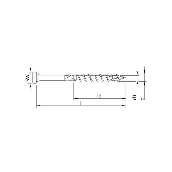HECO-TOPIX-plus Kombisechskantkopf T-40 10,0 x 140, znb | 50 Stück je Packung