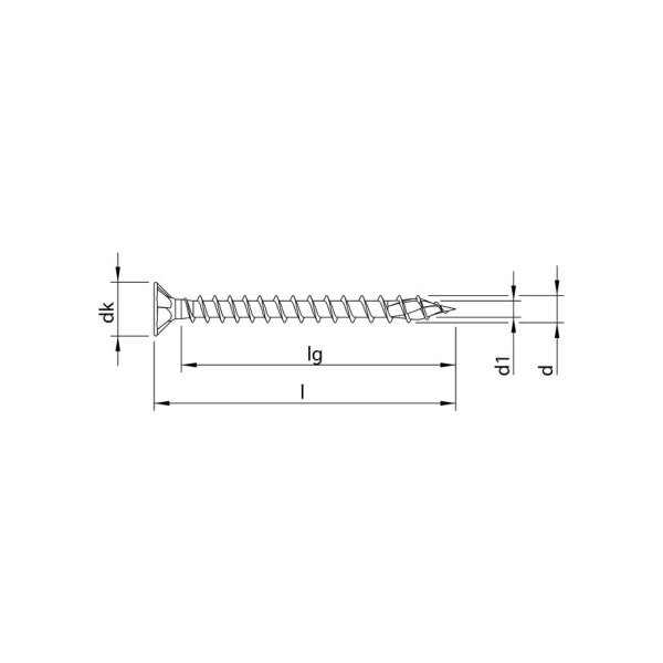 HECO TOPIX-Plus Verlegeschraube HD-20 4.5 x 60, znb | 200 Stück je Packung