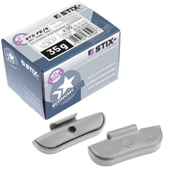 Schlaggewicht Stahl FE/S Grau 35g (50 Stück)