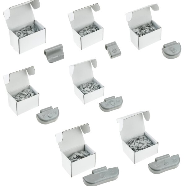 Set Stahl-Schlaggewichte grau 5-25g