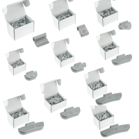 Set Stahlschlaggewichte grau 5-50g