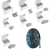 Set Stahlschlaggewichte grau 5-35g + 6kg Klebegewichte...