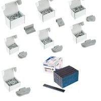 Set Stahlschlaggewichte grau 5-50g + 6kg Klebegewichte...