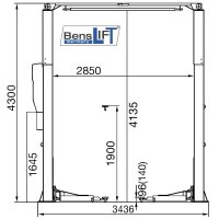 Benslift 2-Säulen-Hebebühne - barrierefrei - 4200 kg