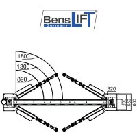Benslift 2-Säulen-Hebebühne - 5000 kg