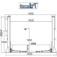 Benslift 2-Säulen-Hebebühne - 5000 kg
