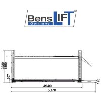 Benslift 4-Säulen-Hebebühne