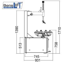 Benslift Reifenmontagemaschine BL 100T