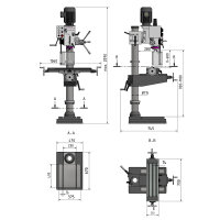 Säulen-Getriebebohrmaschine mit Kreuztisch Optimum OPTIdrill DH 40CTP