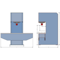 Hydraulische Richtpresse Metallkraft  RFP 200