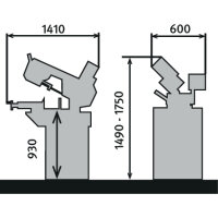 Manuelle Schwenkrahmen-Metallbandsäge Metallkraft  BMBS 220 x 250 H-G