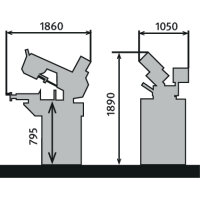 Halbautomatische Schwenkrahmen-Metallbandsäge Metallkraft  BMBS 230 x 280 HA-DG