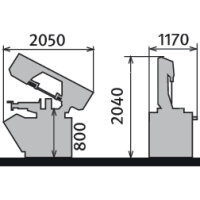 Halbautomatische Schwenkrahmen-Metallbandsäge Metallkraft  BMBS 300 x 320 HA-DG