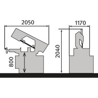 Manuelle Schwenkrahmen-Metallbandsäge Metallkraft  BMBS 300 x 320 H-DG