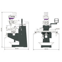 Bohr-Fräsmaschine Optimum OPTImill MF 2-B