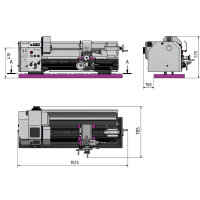 Leit- und Zugspindel-Drehmaschine Optimum OPTIturn TU 3008