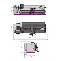 Leit- und Zugspindeldrehmaschine Optimum OPTIturn TM 3110
