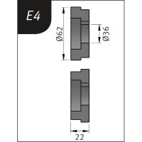 Biegerollensatz Metallkraft  Typ E4, Ø 62 x 26 x...